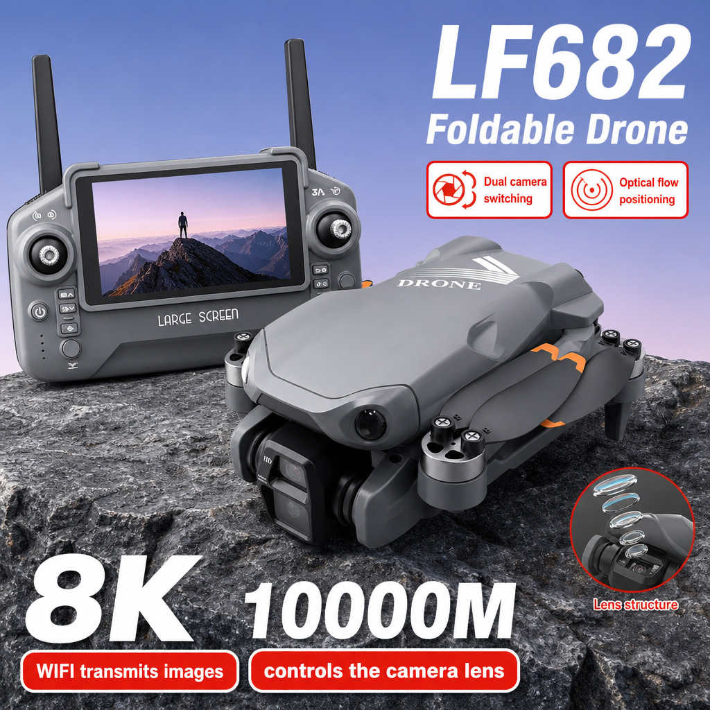 Drone Racing Camera - Drone Aéreo LF682 com Câmeras Duplas