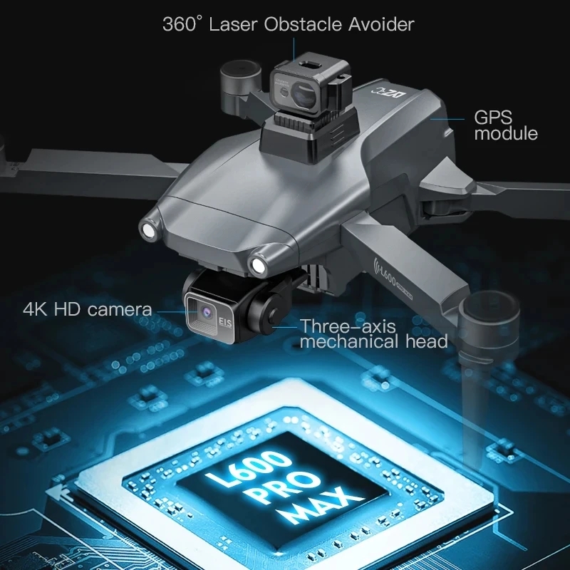 L600 pro max gps drone profiss - Drone Racing Camera avaliação e preço